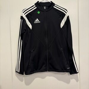 Adidas Kids Climacool Soccer Track Jacket Black White YXL YL 14 Full Zip